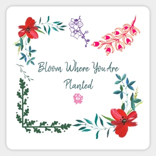 Bloom Where You Are Planted Magnet